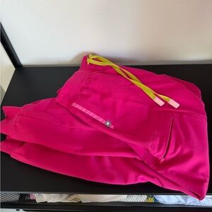 Figs SHOCKING PINK scrub pants jogger style